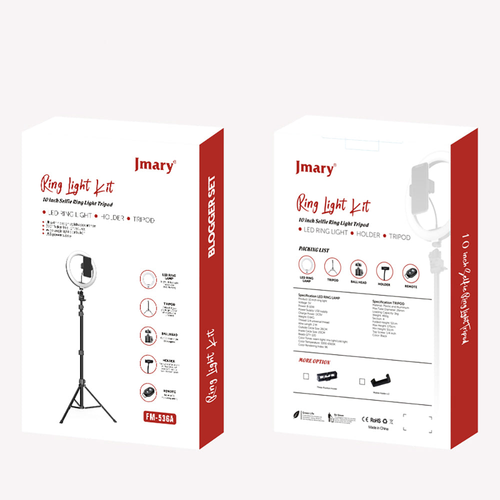 Jmary FM-536A Bluetooth Kumandalı Tripod Telefon Tutucu Ring Light Jmary FM-536A Bluetooth Kumandalı Tripod Telefon Tutucu Ring Light